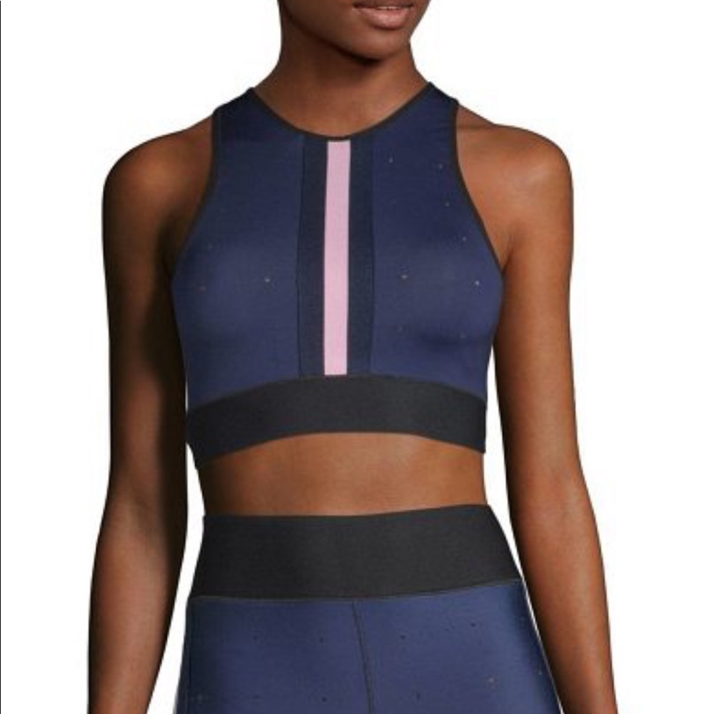 Altitude Quiltline Indigo Crop Top Bra
